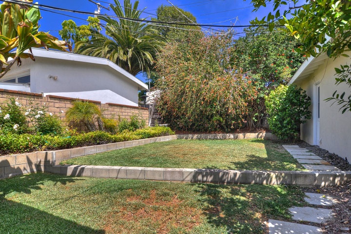 Bakcyard View Of A Southwest San Clemente Home Located at 119 W Avenida Gaviota